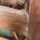 4 chaises acajou velours vert