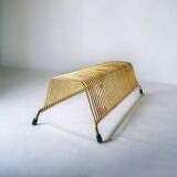 Vintage record holder in golden brass - for 40 vinyls