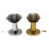 Space age set of 2 table lamps, Italy 1970s