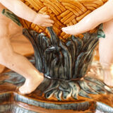 Majolica cherub cut