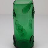 Large Green Glass Vase Vetro Verde from Empoli, Italy, 1960s