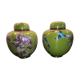 Paire de pots à gingembre en émail cloisonné début 20ème siècle