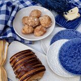 Lot de 4 assiettes blanca majorelle s