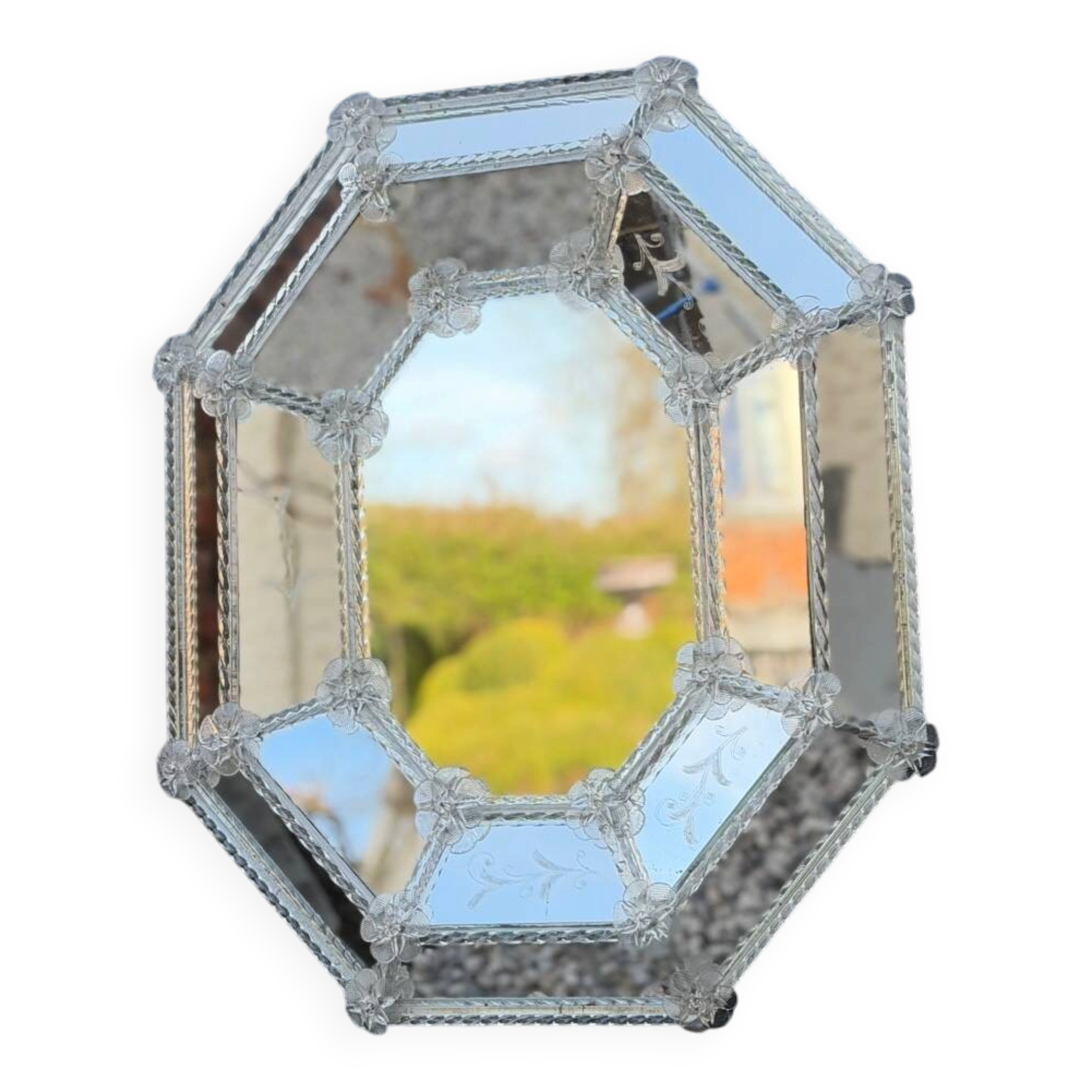 Venetian mirror made of Murano glass, circa 1930