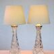 Crystal glass table lamps by Carl Fagerlund for Orrefors, Sweden.