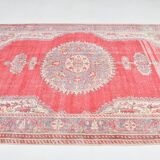 Red & Cream Classic Turkish Vintage Rug, 205x310Cm