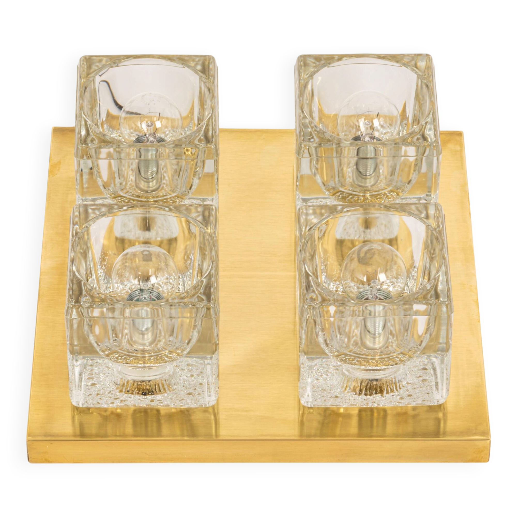 Plafonnier en verre par Peill & Putzler, Allemagne, années 1970