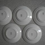 lot 5 assiettes plates faïence St Amand antique french flate plates 30s