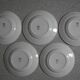 Lot of 5 flat plates, St Amand earthenware, antique French flate plates, 30s