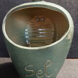 Pot pour le sel en grès vintage