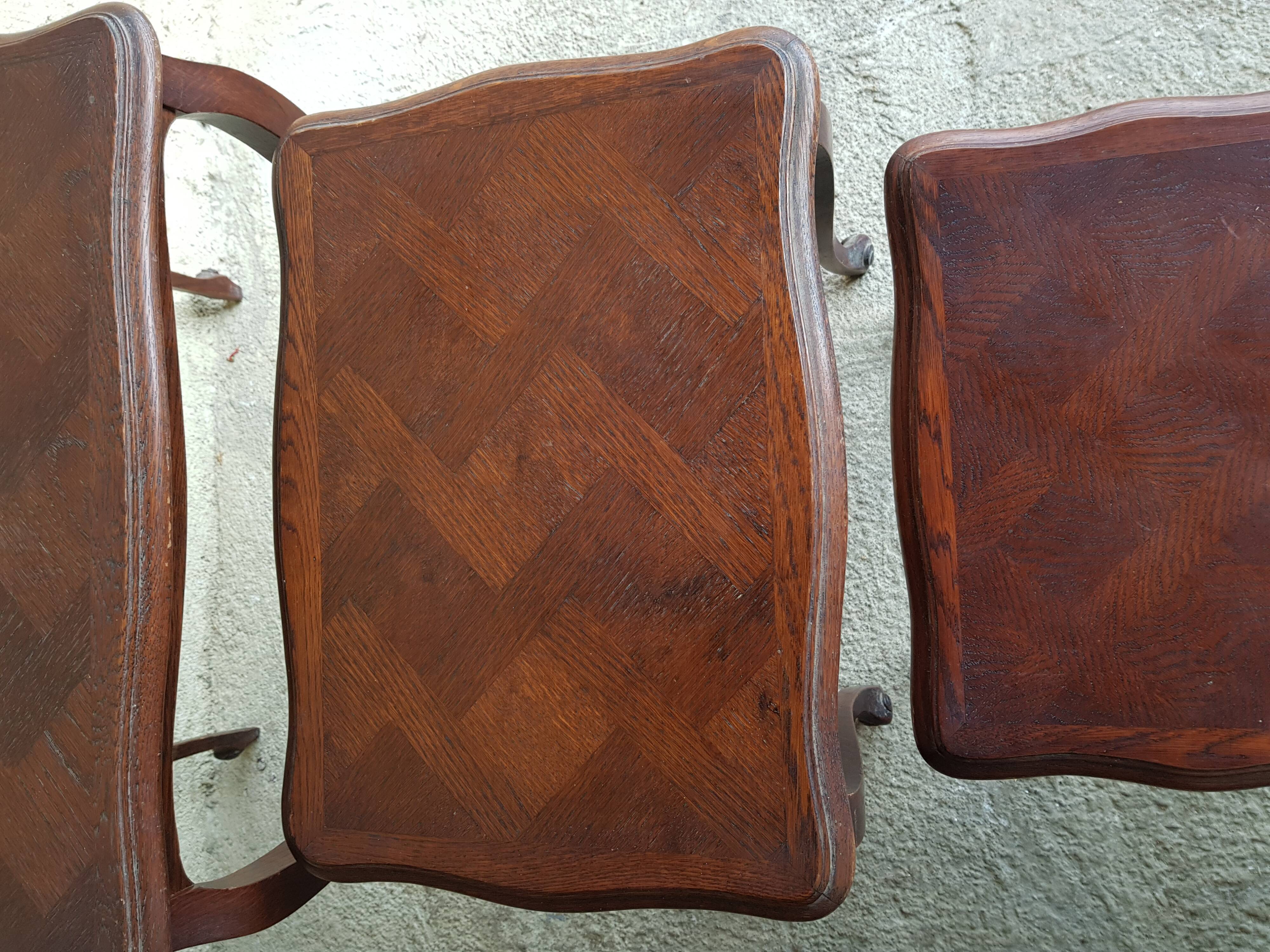 Walnut pull out tables
