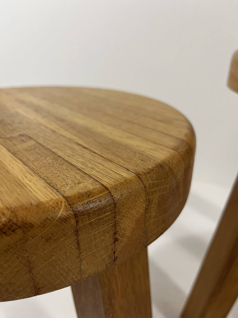 Brutalist blond oak side tables 1980’s