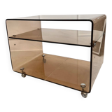 Smoked plexiglass coffee table