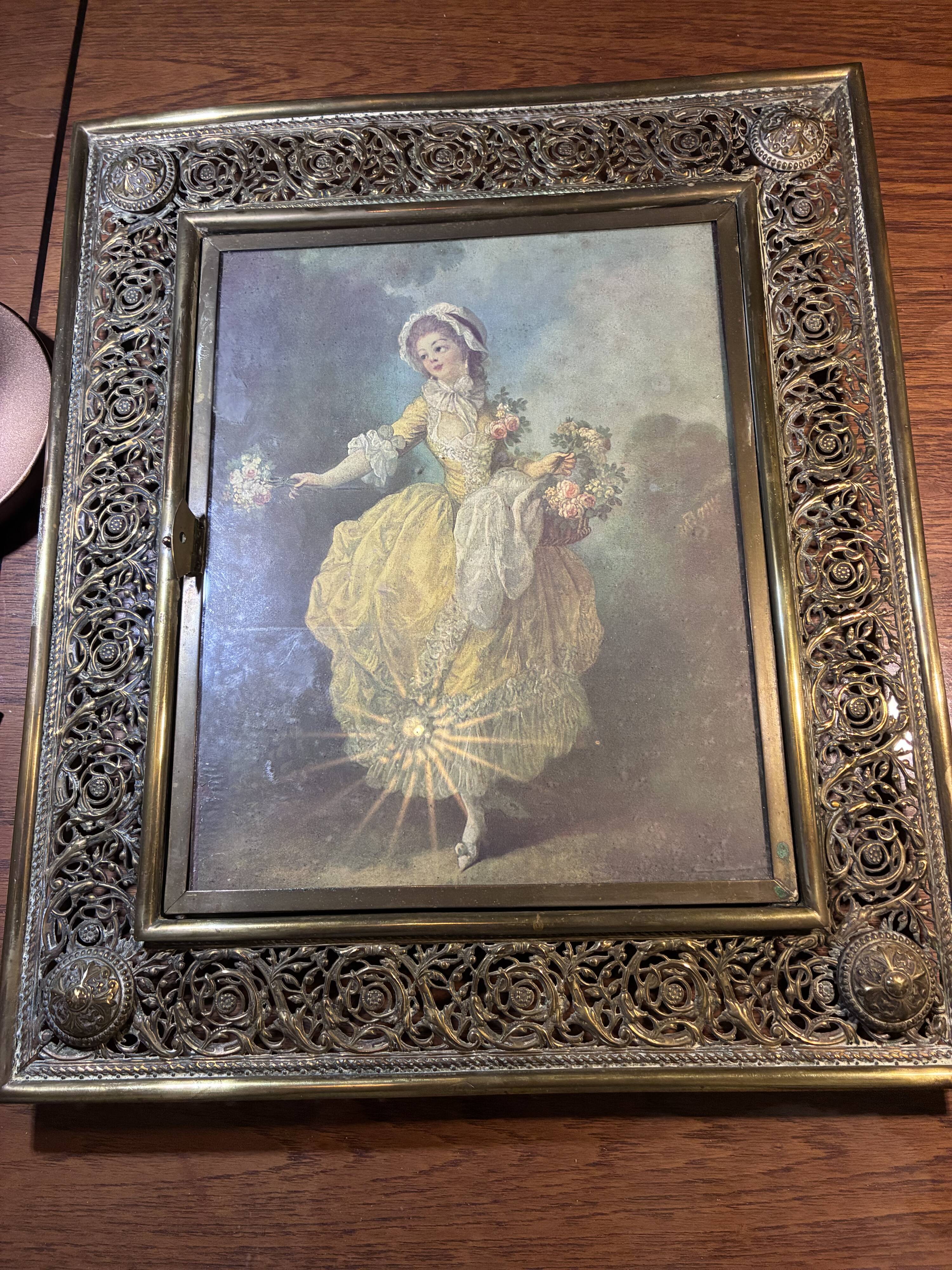 Miroir triptyque 1900
