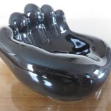 "hand" in black ceramic trinket bowl 60/70