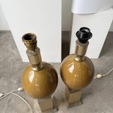 Paire de lampes de table Philippe Barbier années 70