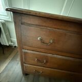 Large Louis-Philippe chest of drawers in solid oak - 140 cm