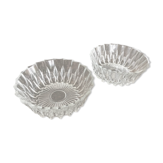 Set of two glass bowls