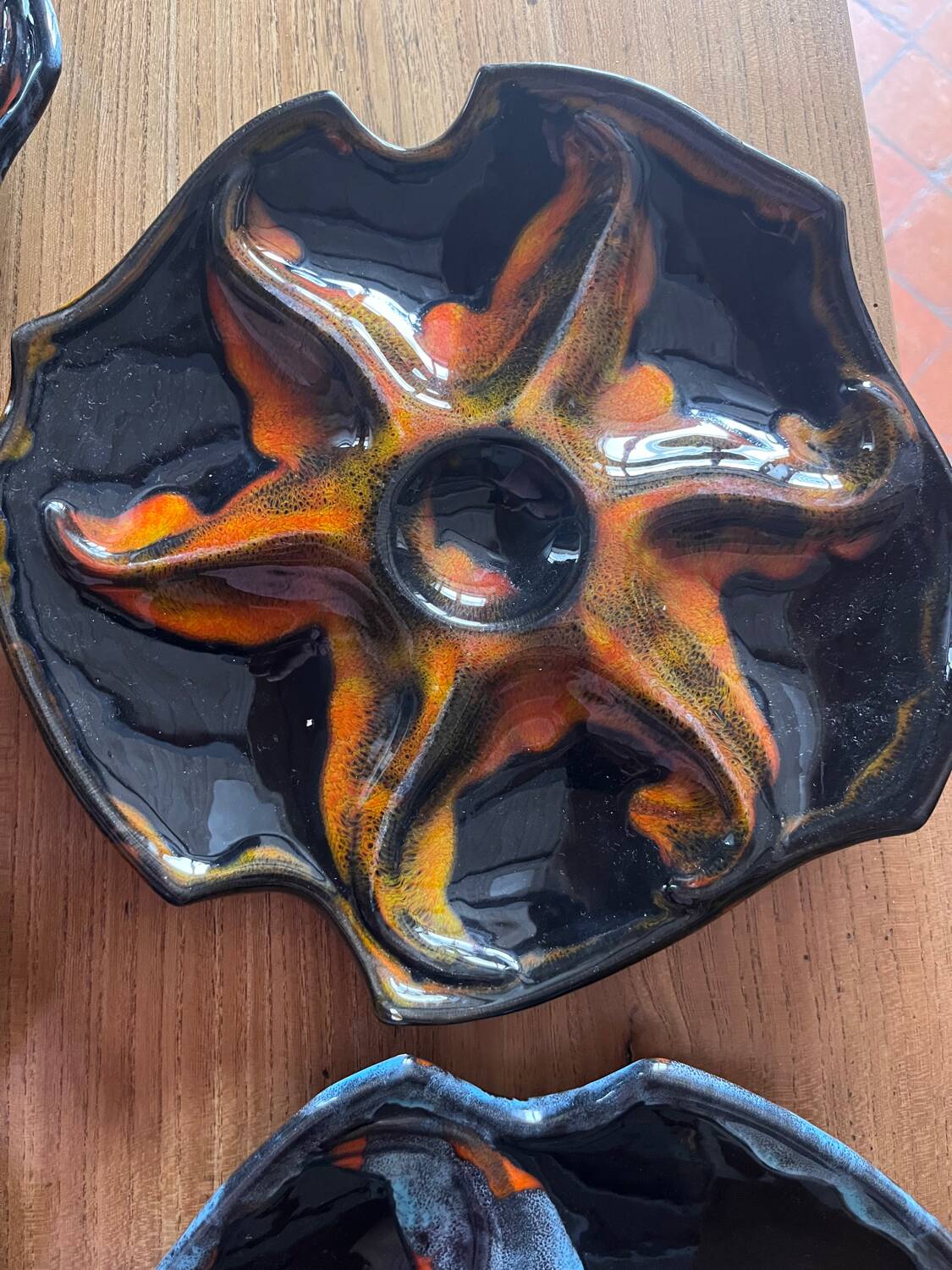 5 assiettes à huîtres Vallauris