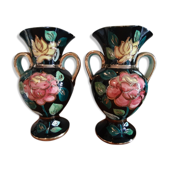 Pair of two Monaco Vallauris vases
