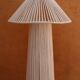 Off-white cotton hat floor lamp
