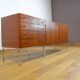 Mahogany Enfilade & Chrome Legs by Luigi Bartolini Vintage 1960