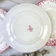 6 flat plates red iron earth longwy "reeds"