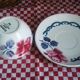 Duo cups and saucers Digoin Sarreguemines, Cannes and Aude model