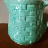 Light blue slip pitcher by Digoin