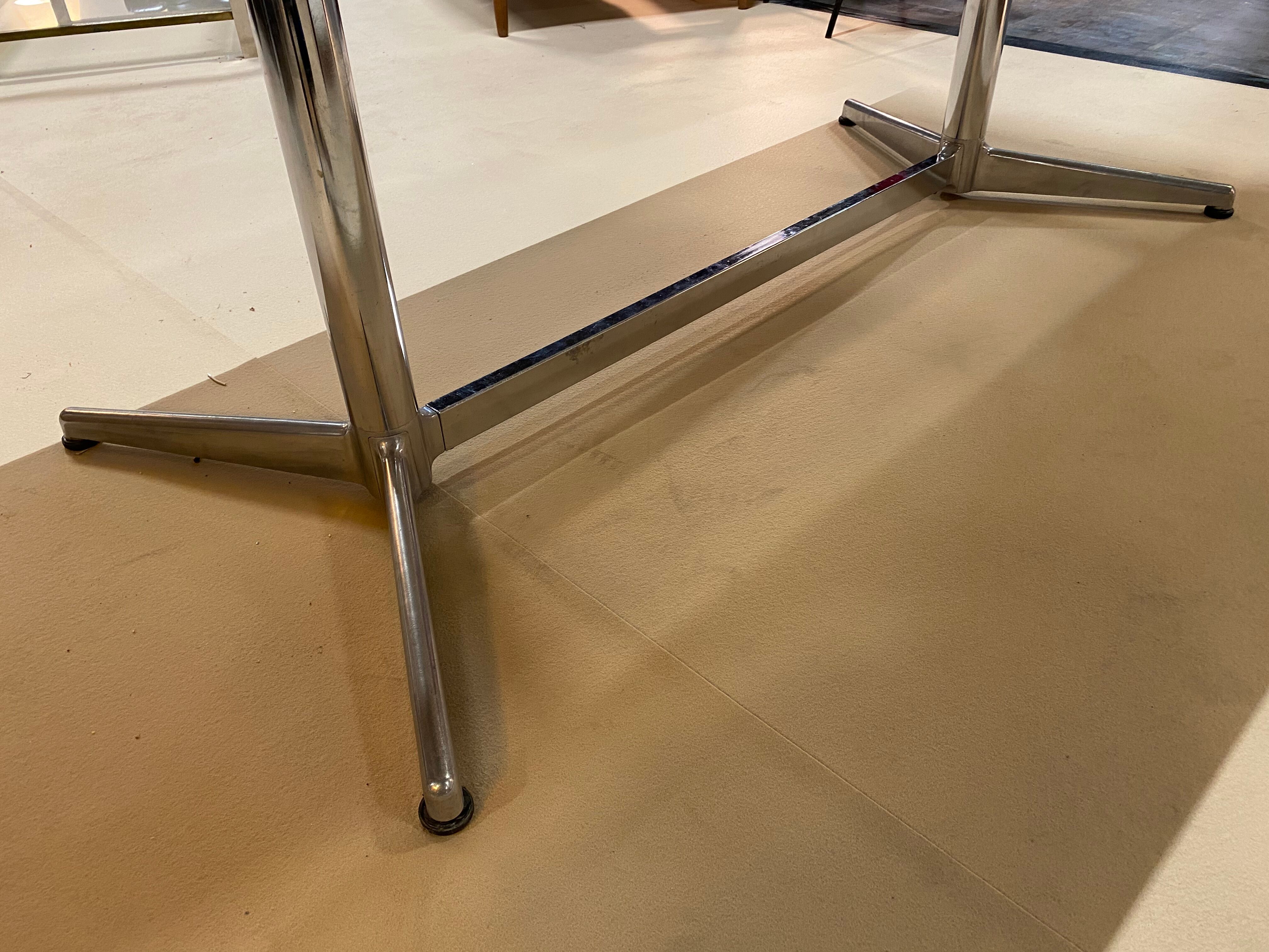 Dining room table marble chrome legs