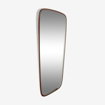 Mirror with wooden teak edge