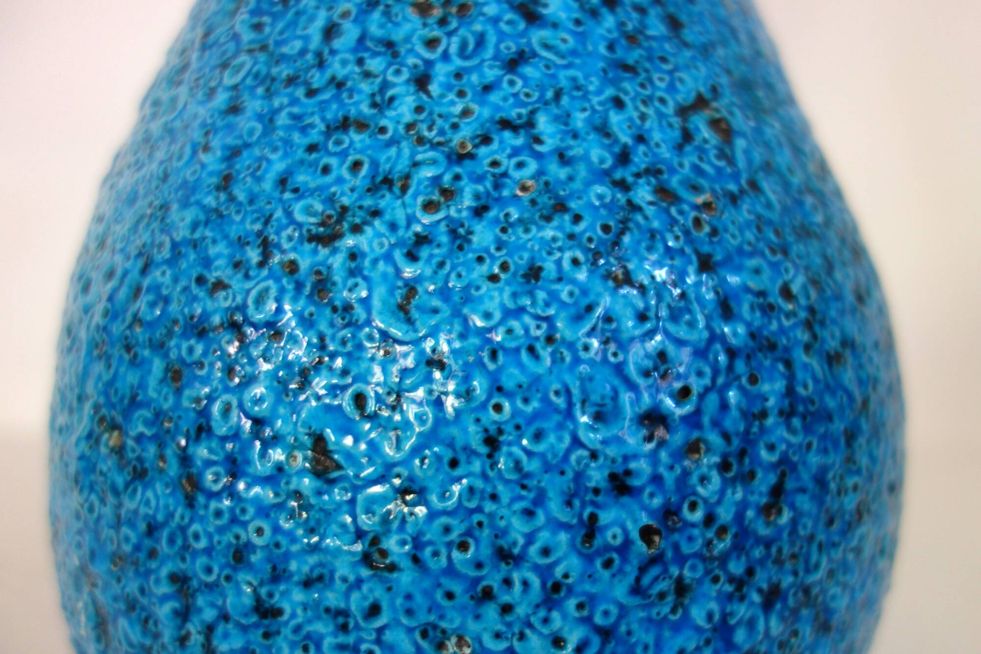 Large vintage fat lava ceramic vase H41cm