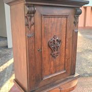 Wall-mounted or freestanding accent furniture, carved solid wood, chalet decor...
