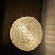 Antique ceiling light, large holophane glass style, fully restored.