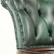 Classic green marbled cow leather Chesterfield office chair / side chair