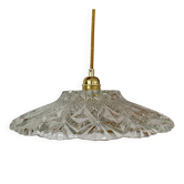 Vintage moulded glass pendant light - tableware collection - (CVE1)