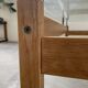 Table scandinave teck blond et verre 60