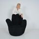 Fauteuil pivotant forme main datant des années 70