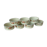 7 ramekins porcelain decoration garland of flowers