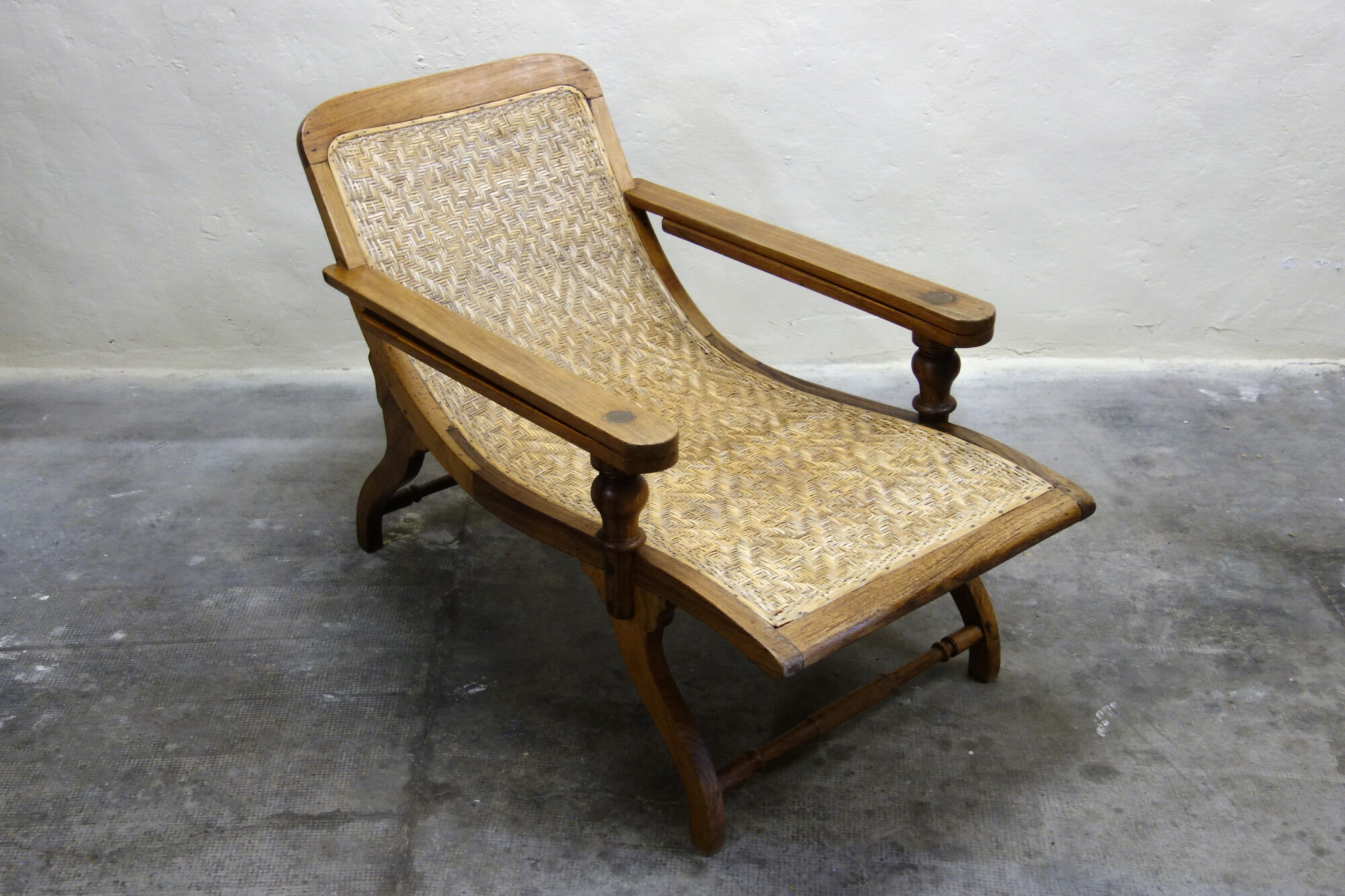 Former colonial armchair of planter late 19th century