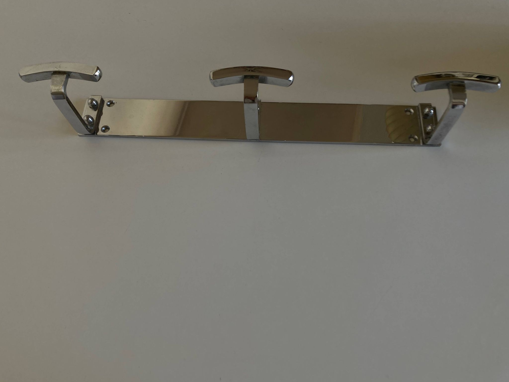 patère de salle de bain chrome art déco 1950