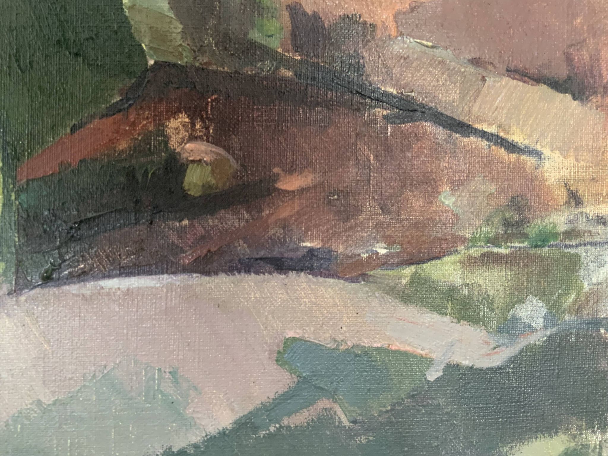 Vintage Oil on Canvas signed Modernist Gustav Adolf Johansson 1972