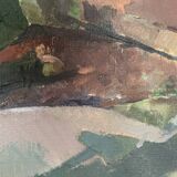 Vintage Oil on Canvas signed Modernist Gustav Adolf Johansson 1972