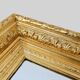Miroir mural baroque en bois doré à facettes, France 1850