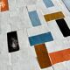 Square coffee table in multicoloured zellige, handcrafted in Morocco.