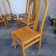 Serie de 6 chaises, chêne et cuir
