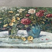 Signed painting Oil on canvas dimensions: height -50cm- width -60 cm-
