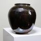 Small vintage/antique vase, very fine stoneware, flamed glaze, signature art ceramic