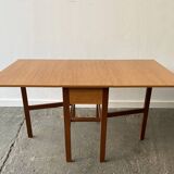 Mid-Century 1960s retro vintage large drop leaf table