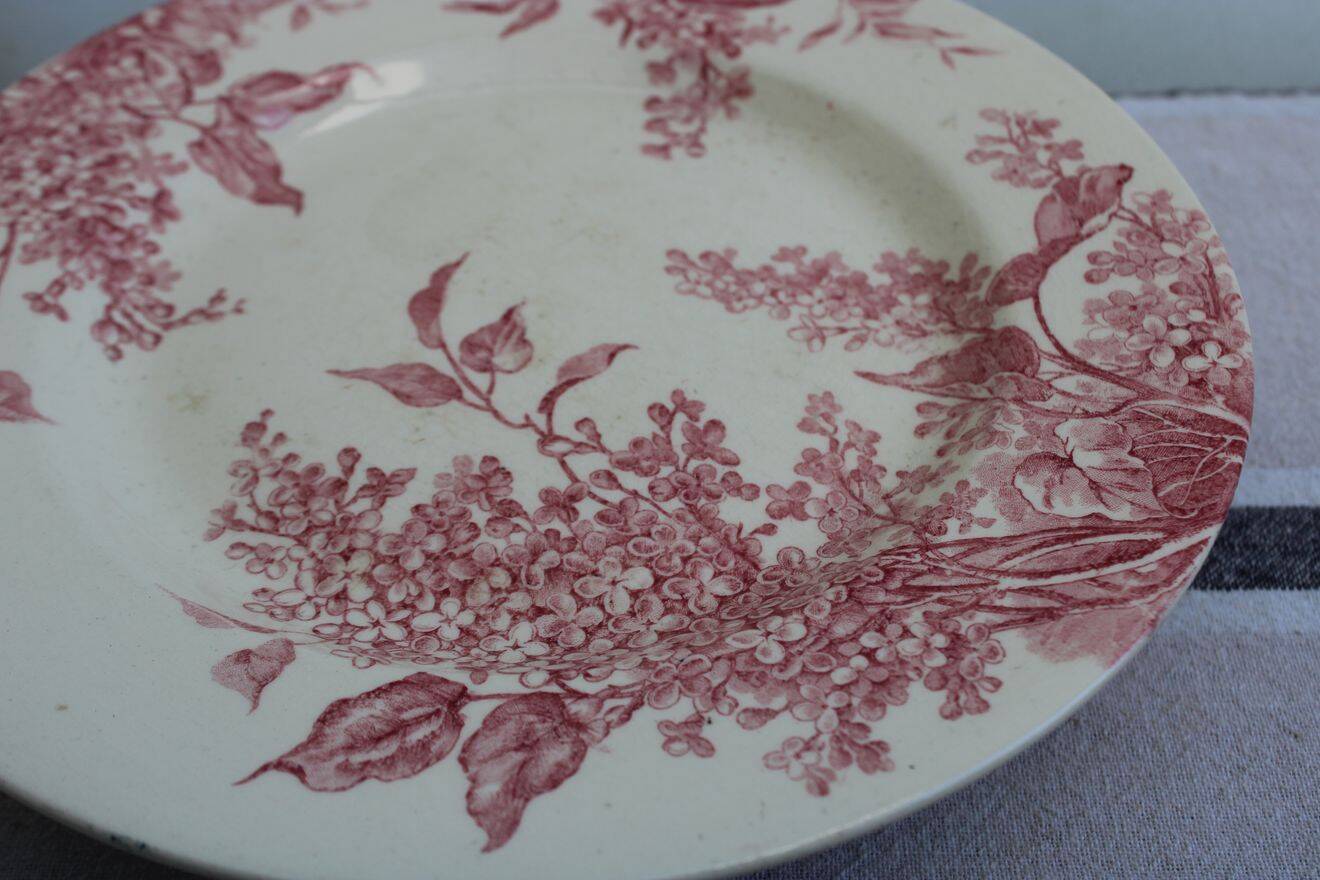 Coupe sur pied en porcelaine GIEN